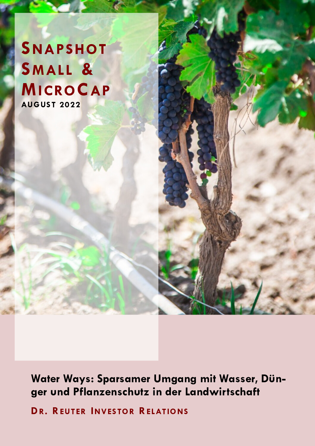 03.08.2022 Snapshot Water Ways: Sparsamer Umgang mit Wasser, Dünger und Pflanzenschutz in der Landwirtschaft